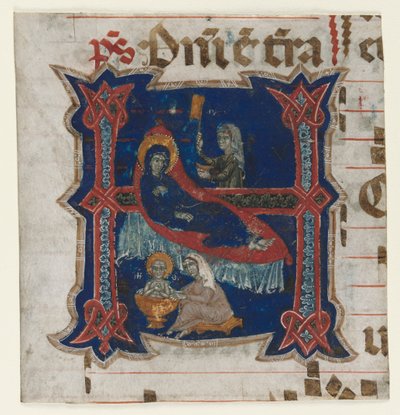 Kóruskönyv töredéke Historiált kezdőbetűvel (H): Szűz születése alkotó: Unknown artist