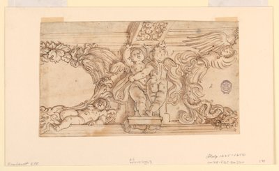Frieze puttival és érmekkel alkotó: Unknown artist