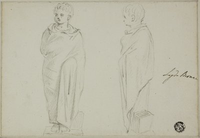 A Togába öltözött fiú szobra elöl- és oldalnézete alkotó: Unknown artist