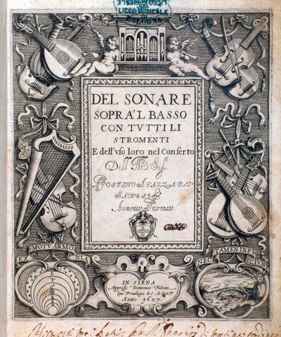 A del sonare sopra il basso frontispice, Agostino Agazzari alkotó: Unknown artist