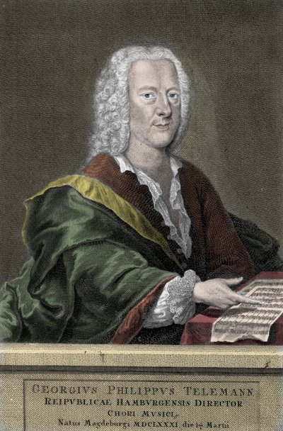 Georg Philipp Telemann (1681-1767), német zeneszerző. alkotó: Unknown artist