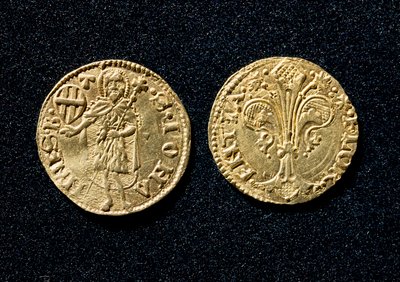 Arany gulden. 1250-1300 Bargello Nemzeti Múzeum Firenze alkotó: Unknown artist