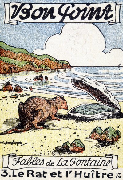 Jó szempontot illusztrál Jean de La Fontaine „A patkány és az osztriga” című meséje. alkotó: Unknown artist