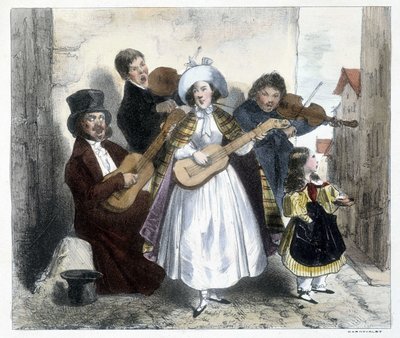 Utcazenészek csoportja, 19. század vége alkotó: Unknown artist