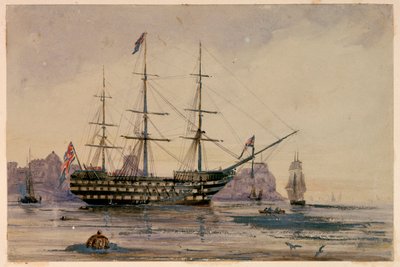 HMS Victory Portsmouth kikötője, 1858. október 24. alkotó: Unknown artist