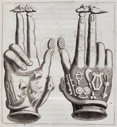 Kezek a „Mensae Isiaca”-ban (az istenek nagy anyjának beszéde, pecsétjei, ékszerei, amulettjei és néhány figurája) alkotó: Unknown artist