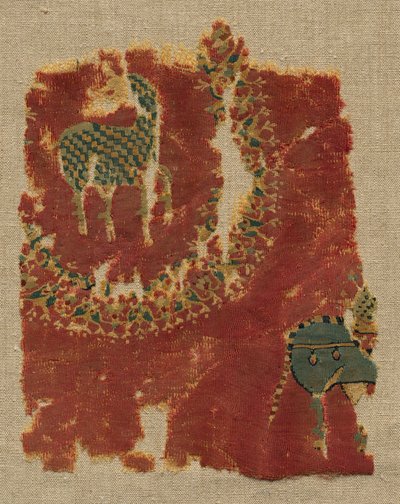 Függődísz lombos kereklappal és lovassal alkotó: Unknown artist