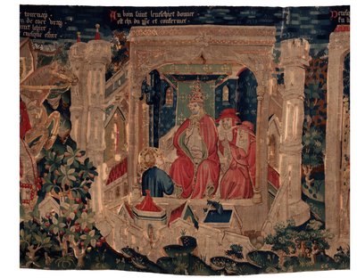 Saint Piat és Saint Eleuthère története, 9. jelenet Saint-Éleuthère-t megerősítik Tournai püspökeként (Au boin saint l