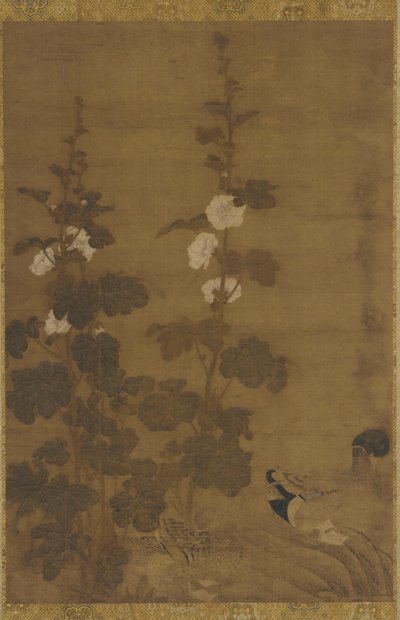 Hollyhocks és Ducks alkotó: Unknown artist