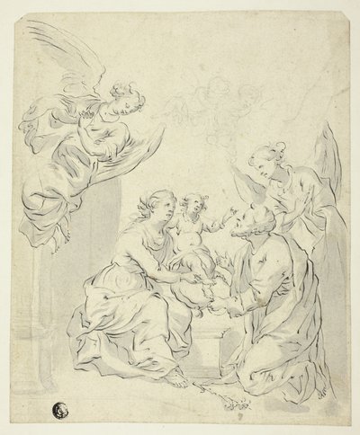 Szent Család angyalokkal alkotó: Unknown artist