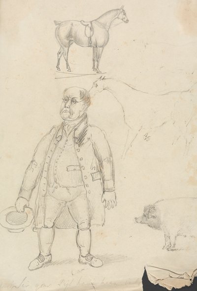 Ló, ember és disznó alkotó: Unknown artist