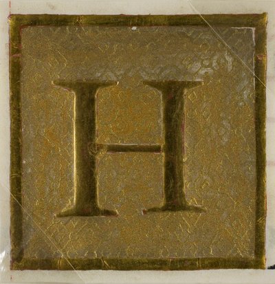 Illuminált "H" betűjelzés pelenkamintában egy kóruskönyvből alkotó: Unknown artist
