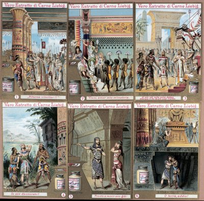 Illusztráció Giuseppe Verdi (1813-1901) olasz zeneszerző „” Aida” című operájához. század végi kromolitográfia. alkotó: Unknown artist