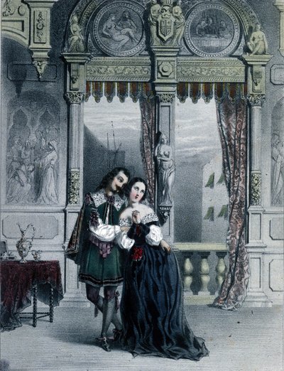 Illusztráció Friedrich von Flotow (1812-1883) német zeneszerző „Alessandro Stradella” című operájának második felvonásához alkotó: Unknown artist