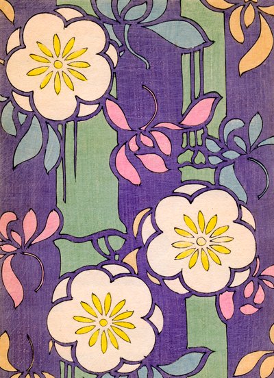 Illusztráció virág virágok egy levendula és zöld háttér alkotó: Unknown artist