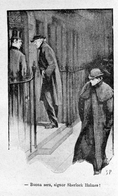 Illusztráció a Sherlock Holmes könyvről. 19. század vége. alkotó: Unknown artist