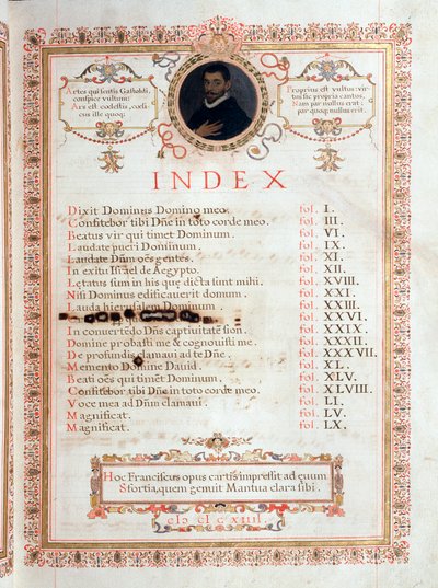 Indexoldal Giovanni Giacomo Gastoldi portréjával alkotó: Unknown artist