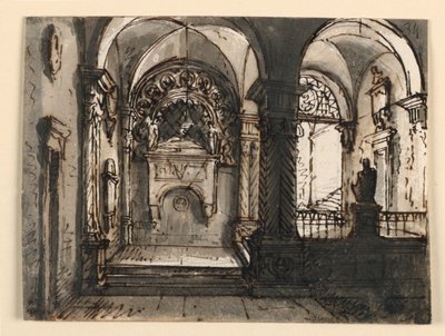 Egyházi épület belseje alkotó: Unknown artist