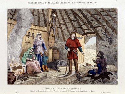 Gall lakások belseje - „Franciaország és a franciák az évszázadokon keresztül” alkotó: Unknown artist