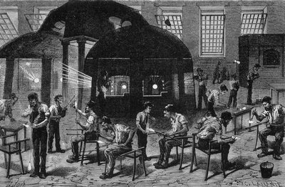 Egy üvegedény (gobeleterie) belseje, metszet XIX. alkotó: Unknown artist
