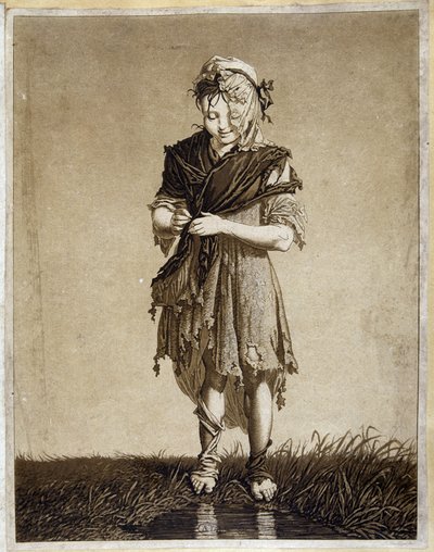 Ír lány - metszet alkotó: Unknown artist