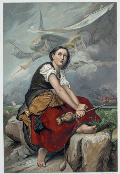 Jeanne hallja mennyei hangját: Szent Mihály arkangyal, Szent Katalin és Szent Margit megparancsolta neki, hogy menjen Franciaországba, hogy segítsen a királynak, és biztosította, hogy Isten megsegíti – H. Wallon „Jeanne d