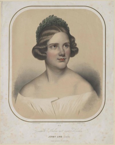 Jenny Lind (nyomtatás) alkotó: Unknown artist