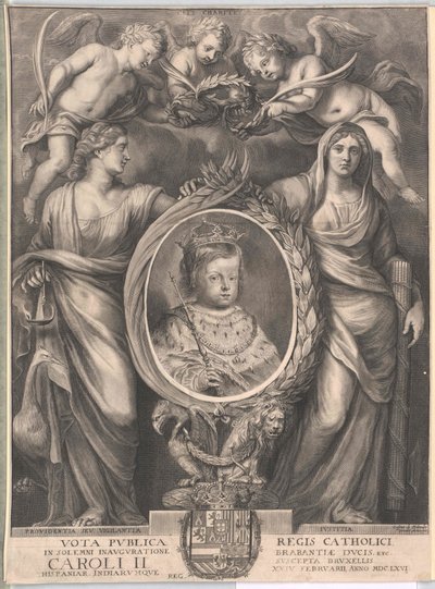 II. Károly spanyol király (nyomtatás) alkotó: Unknown artist