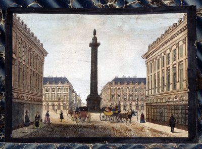 Place Vendome – a "" Párizsi panoráma a Panoptic Polyorama számára"", 1850 körül alkotó: Unknown artist