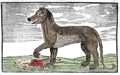 La bete du Gevaudan metszet „Szent Jakab krónikájából” alkotó: Unknown artist