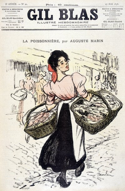 La fishonniere, Auguste Marin. In ""Gil Blas"", 1898.05.27. alkotó: Unknown artist