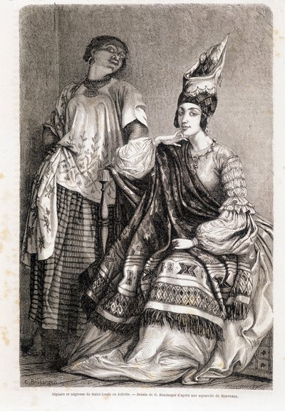 Saint Louis-i hölgy és Negress a WC-ben – a „Le Tour du Monde”-ban” alkotó: Unknown artist