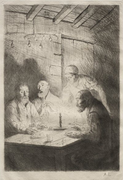 Vacsora a nyomorúságban alkotó: Unknown artist