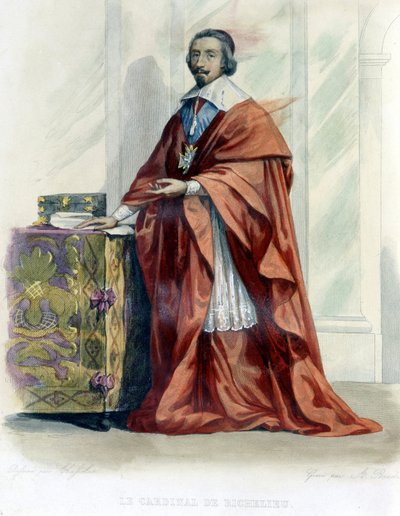 de Richelieu bíboros – a „Le Plutarque francais”-ban, szerk. Mennechet alkotó: Unknown artist