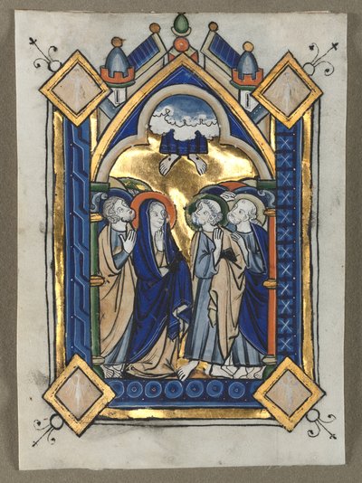 Zsoltárból kivágott levél: Mennybemenetel alkotó: Unknown artist