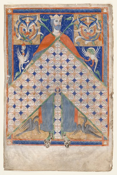 Gratianus Decretum levél: Rokonságtáblázat alkotó: Unknown artist