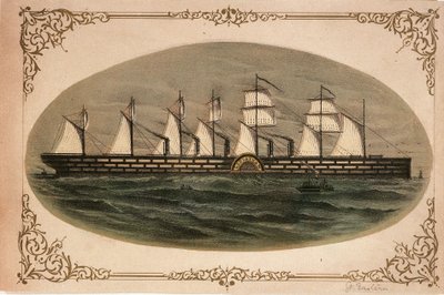 Leviatán "Great Eastern", 1860 körül (színes litográfia) alkotó: Unknown artist