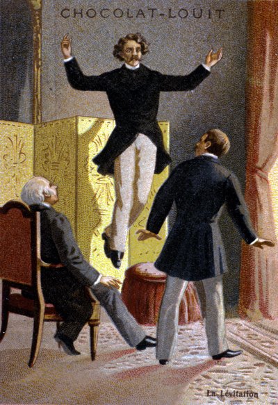 Levitációs kísérlet. század végi kromolitográfia.. alkotó: Unknown artist