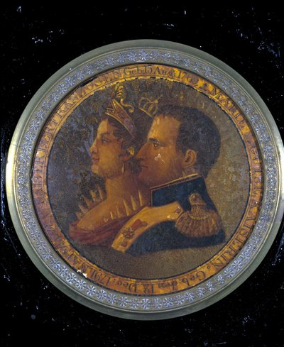 Egy tubákdoboz fedele I. Napóleon és Josephine portréival. Milánó, Risorgimento Múzeum alkotó: Unknown artist