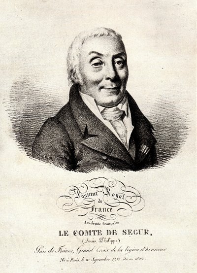 Louis-Philippe (Louis Philippe) Segur grófja, az Első Birodalom ceremónianagymestere, történész és szenátor (1753-1830)- alkotó: Unknown artist