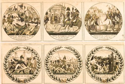 Louis Antoine (Louis-Antoine) Bourbonból, Angouleme hercege (Louis de France vagy Louis XIX (1775-1884) az 1823-as spanyol expedíció során: a Trocadero elfoglalása, Madrid elfoglalása, Cadiz feladása, navarini csata, mögötte Spanyol a Barce előtt alkotó: Unknown artist