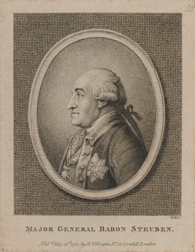 Steuben báró vezérőrnagy (rézkarc) alkotó: Unknown artist