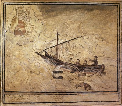 Ember a tengeren. 16. századi vót a nápolyi Madonna dell