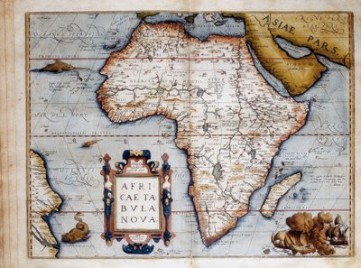 Afrika térképe, Abraham Ortelius (1527-1598) "Theatrum Orbis Terrarum" című táblája, 1574 alkotó: Unknown artist