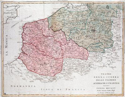 A francia hadsereg és az osztrák hadsereg közötti flandriai hadjárat térképe alkotó: Unknown artist