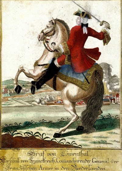 Loewendahl marsall (1700-1755) a Fontenoy-i csatában, Belgiumban alkotó: Unknown artist