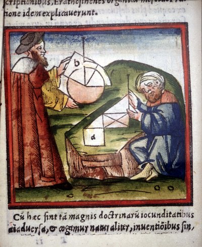 Matematikusok. 15. századi kézirat. alkotó: Unknown artist