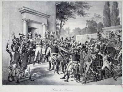 Tábornokok és tisztek találkozója Napoleon Bonaparte-ban (1769-1821) reggel 7 óra körül a 18 brumaire The Coup d