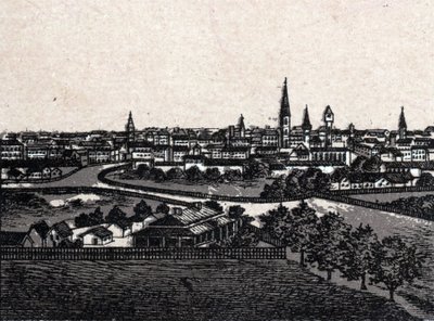 Melbourne, Ausztrália; Általános nézet. a „The World Illustrates 168 Views” című kötetben, dátum nélkül (19. század vége) alkotó: Unknown artist