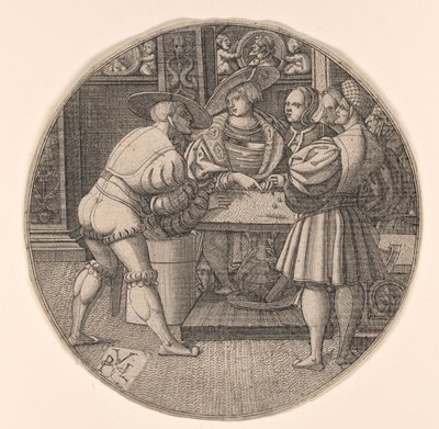 Kockajátékot játszó férfiak alkotó: Unknown artist